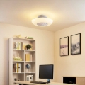 Lindby LED Deckenventilator mit Lampe 'Elima' dimmbar Fernbedienung (Modern) in Weiß aus Metall u.a. für Wohnzimmer & Esszimmer 