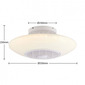 More about Lindby LED Deckenventilator mit Lampe 'Koray' dimmbar Fernbedienung (Modern) in Weiß aus Metall u.a. für Wohnzimmer & Esszimmer 
