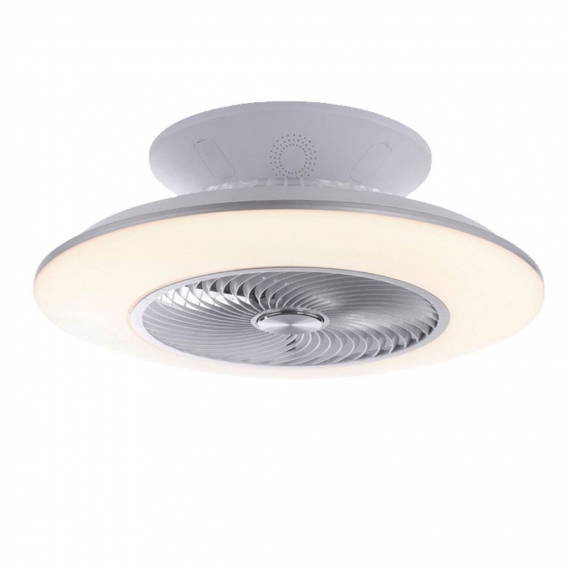 Leuchten Direkt LED Deckenleuchte Leonard in Silber und Weiß 32W 3760lm