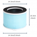 Jiubiaz Ersatzfilter HEPA Luftreinigungs-Filter H13 Für AM-160 Luftreiniger Filterfür Luftreiniger ersetzt 4 in 1