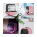 Bewello® - Mini-USB-Lüfter mit Luftkühler - Kleiner Tischventilator Airco - Pink - Mobiler Wasser-Luftkühler - mit LED-Stimmungs