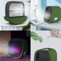 Bewello® - USB-Ventilator Luftkühler - Kleiner Tischventilator Airco  - Mobiler Wasser Luftkühler - mit LED licht - Flüsterleise