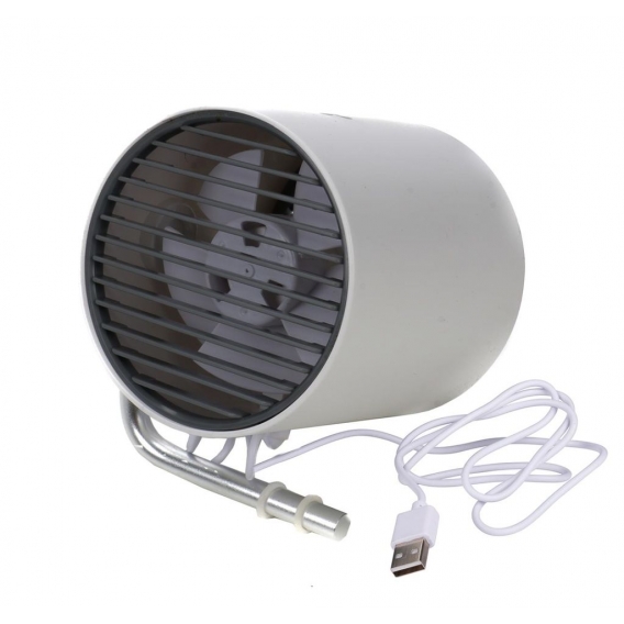 Tischventilator mit USB Anschluss, 2 Leistungsstufen, Berührungssteuerung, kippbar, leise, (HxØ) ca. 16 x 10,5 cm, Weiß