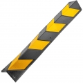 PrimeMatik - Reflektierender Gummischutz 80cm für ecken in schwarz und gelb