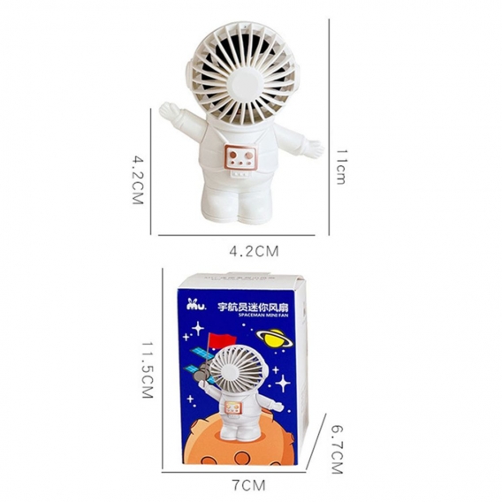 Astronaut USB Ventilator Mini Lüfter Handventilator Aufladbarem Standventilator, Abkühlung im Sommer