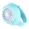 Mini Uhren Fan Student Tragbar 3-Gang USB Handventilator Handgelenk Handgehalten Elektrisch Mini Blau Fan