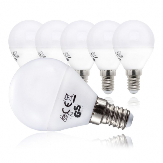 LED Lampe Energiesparlampe E14 LED Birne 5 Watt 470 Lumen Leuchtmittel Glühbirne warmweiß Tropfen 5er SET B.K.Licht