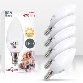 More about LED Lampe Energiesparlampe E14 LED Birne 5 Watt 470 Lumen Leuchtmittel Glühbirne warmweiß Kerzenform 5er SET B.K.Licht