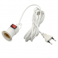 E27 Lampenfassung mit Schalter und EU Stecker E27 Fassung mit Netzkabel für Kabel Pendelleuchte Hängeleuchte