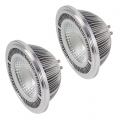 2 Stück GU10 AR111 LED Strahler Lampen COB 20W LED Leuchtmittel Ersatz für 160W Halogenlampen 1800lm Warmweiß 3000K AC 85-265V