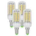 4 Stück E14 LED Lampe 7W LED Maislicht Kaltweiß 6000K LED Leuchtmittel Ersatz 55W Halogen Glühbirne 450LM 360°Abstrahlwinkel, Ni