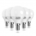 Aigostar LED Lampe Birnen E14, 7W, Kaltweiß Licht 6400K, 560 Lumen, Abstrahlwinkel 230 Grad, 5er Pack, Kugel, Energiespar [Energ