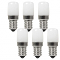 6 Stück LED Kühlschranklampe E14 LED Lampe 2W Ersatz für 15W Halogenlampen Warmweiß 3000K, 80lm, 360° Abstrahlwinkel, AC 220-240