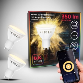 More about 2er Set LED GU10 Wi-Fi Lampe 5,5 Watt 350 Lumen 2.700K Warmweiß Dimmbar App- Sprachsteuerung Alexa Google Home iOS & Android WLA