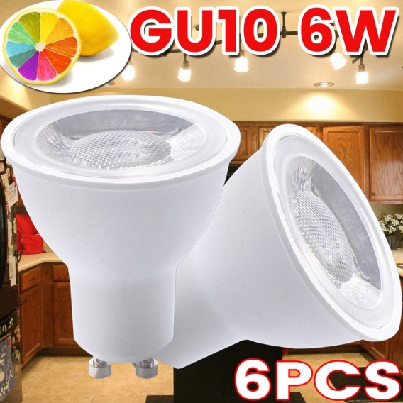 6 x Energiesparende GU10 LED-Lampe 220V Lampe Pflanzenlicht Lebensmittellicht warmes Licht Hauptbeleuchtung Glühbirne