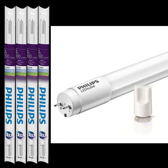 4 x Philips LED Röhre TUBE 18W A G13 1600lm 1214mm/°28mm 6500K Cool Daylight