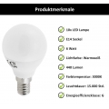 10x LED Glühlampe E14 Glühbirne Energiespar Lampe Birne 6W Tropfenlampe | warmweiß | 450 lm | 10 St. A191 Leuchtmittel