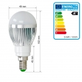 ECD Germany 10er Pack LED Birne mit IR-Fernbedienung 24 Tasten - E14 3W - RGB - AC 220-240V - 250 Lumen - 50x102 mm - farbwechse