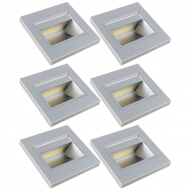 More about 6 Stück 1W COB LED Wand & Treppenbeleuchtung Nachtlicht Lampe & Leuchtmittel LEDs Treppenlicht (Warmweiß 3000K, 140º Abstrahlwin