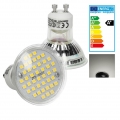 ECD Germany 20er Set LED Lampe GU10 44SMD Spot 3W - ersetzen 20W Glühbirne - aus Glas - 251 lumen - Neutralweiß 4000K - Leuchtmi