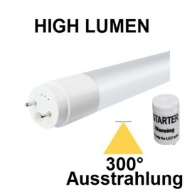More about 60 cm HIGH LUMEN LED-Röhre T8 / G13, 8 Watt , 300° Ausstrahlung, 1100 Lumen, Lichtfarbe Tageslichtweiß / Kaltweiß 6000K, ersetzt