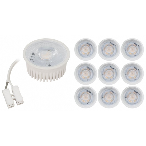 10er-Pack LED-Modul McShine "MCOB", 5W, 400 Lumen, 230V, 50x25mm, warmweiß, 3000K