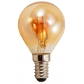 LED Filament Tropfenlampe McShine "Retro", E14, 2W, 150 lm, warmweiß, goldenes Glas