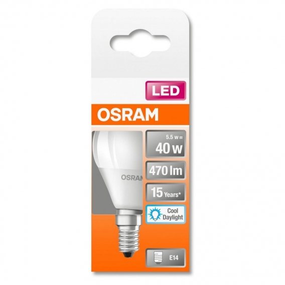OSRAM LED STAR CLASSIC P 40 BOX K Tageslicht SMD Matt E14 Tropfen