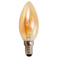 LED Filament Kerzenlampe McShine "Retro", E14, 2W, 150 lm, warmweiß, goldenes Glas