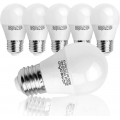 Aigostar Led E27 Warmweiß 5W Leuchtmittel Birne Lampe 3000K 400 Lumen Abstrahlwinkel 280 Grad Tropfen Glühbirne 5er Verpackung [