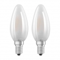 Osram LED Leuchtmittel Lampe Filament Kerze E14 2,5W＝25W 2erSet Warmweiß (2700K)