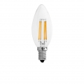 ECD Germany 6er Pack LED Kerze Filament E14 4W - Warmweiß 2800K - 414 Lumen - 120° Abstrahlwinkel - AC 220-240V - erstezt 20W Gl