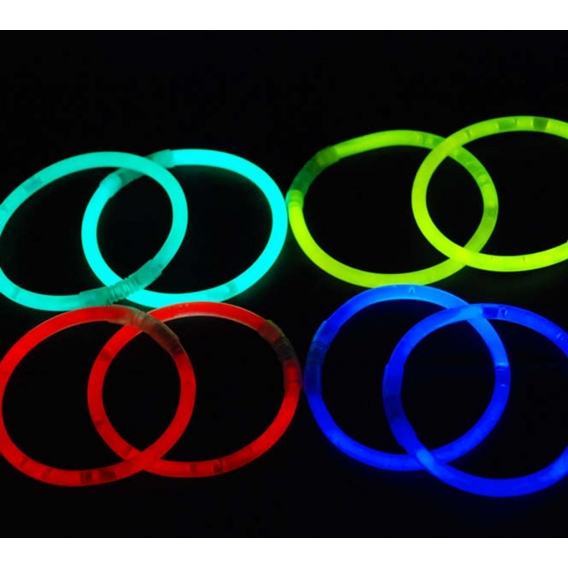 100 Knicklichter, 5 * 200 mm Einzelfarben Knicklichter Armbänder Knicklicht grün