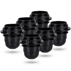 More about HEITECH 6x Lampenpassung E27 schwarz - Lampen Fassung mit Ring aus Kunststoff