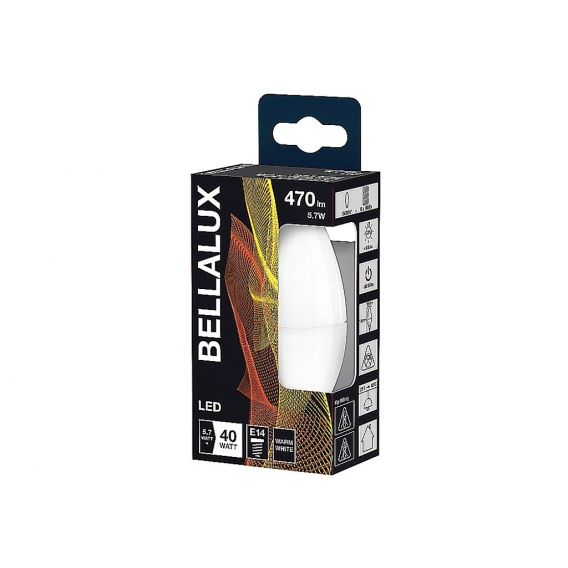 Bellalux LED Leuchtmittel Filament Lampe E14 5,7W＝40W Matt Warmweiß (2700K)