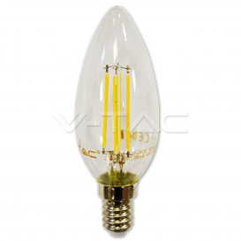 More about V-TAC LED Kerze E14, 4 W, Filament, 3000K, 400 lm, 300D, Glas 4301 [Energieklasse A+]
