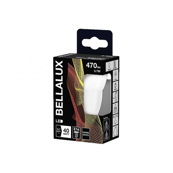 Bellalux LED Leuchtmittel Tropfen 5,7W ＝ 40W E14 matt 470lm warmweiß 2700K