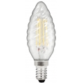 LED Filament Kerzenlampe gedreht McShine "Filed", E14, 4W, 470 lm, warmweiß, klar