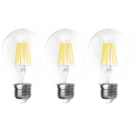 3er-Pack LED Filament Set McShine, 3x Glühlampe, E27, 8W, 1055lm, warmweiß, klar
