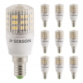 10x LED Lampe E14 warm weiß 3W / 25W 230V Leuchtmittel 240lm 2900K 280° SEBSON