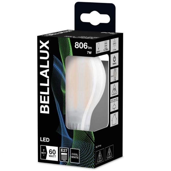 Bellalux LED Classic A60 Filament Lampe E27 Leuchtmittel 7W＝60W Kaltweiß matt