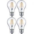Trio LED-Leuchtmittel RL187, Filament Glhbirne Leuchte, E27 4W EEK E, warmwei  4er Set