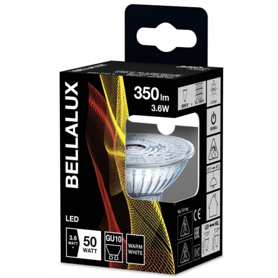 Bellalux LED Reflektor Lampe 3,6W＝50W Leuchtmittel GU10 Warmweiss 36° Par16