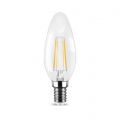 1x E14 Filament C35 | LED | Leuchtmittel | Lampe | Birne | Leuchte | Beleuchtung | Form: Kerze | 4W | 400 Lumen | Dimmbar | warm