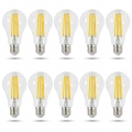 E27 LED Leuchtmittel 11W Dimmbar 230V warmweiß 3000K Form A67 Ø67mm Lampen Filament Retro 1500 Lumen DE-Händler 10er Set