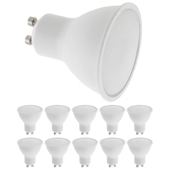 10x LED Strahler GU10 Leuchtmittel Energiespar Lampe 6 Watt warmweiß 10 St. A193