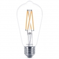 Philips LED Lampe ersetzt 60 W, E27 Edisonform ST64, klar, warmweiß, 810 Lumen, dimmbar, 1er Pack