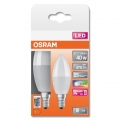 OSRAM LED STAR+ RGBW matte LED-Lampe für E14 Sockel, RGBW-Farben per Fernbedienung änderbar, Kerzenform, Ersatz für herkömmliche