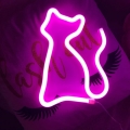 Rosa Kätzchen Neonlicht Höhe 25 * Breite 15CM