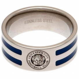 More about Leicester City FC Farbstreifen Ring TA1671 (Large) (Silber/Blau)